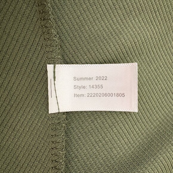 Marine Layer Lexi Rib Fit & Flare Midi Dress Size S Sleeveless Tank Stitch Olive - Picture 6 of 7